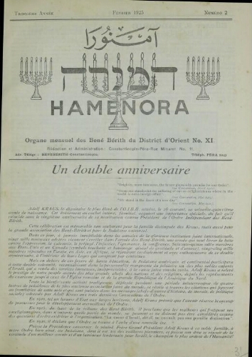 Hamenora. février 1925 - Vol 03 N° 02
